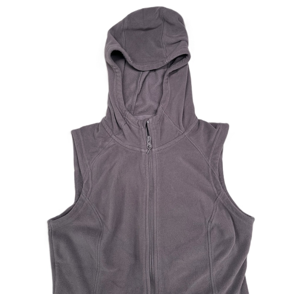 Mountain Hardwear Purple/Gray Fleece Hooded Vest Women's Size S P - Picture 3 of 7
